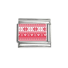 Nordic-seamless-knitted-christmas-pattern-vector Italian Charm (9mm) by nateshop