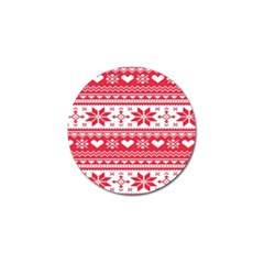 Nordic-seamless-knitted-christmas-pattern-vector Golf Ball Marker