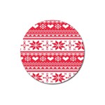 Nordic-seamless-knitted-christmas-pattern-vector Magnet 3  (Round) Front