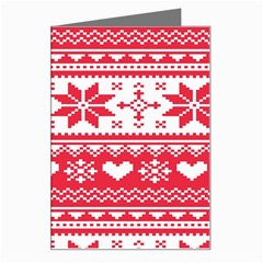 Nordic-seamless-knitted-christmas-pattern-vector Greeting Card