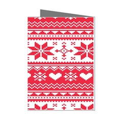 Nordic-seamless-knitted-christmas-pattern-vector Mini Greeting Cards (Pkg of 8)