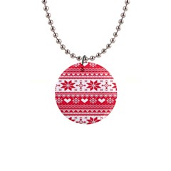 Nordic-seamless-knitted-christmas-pattern-vector 1  Button Necklace