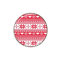 Nordic-seamless-knitted-christmas-pattern-vector Hat Clip Ball Marker by nateshop