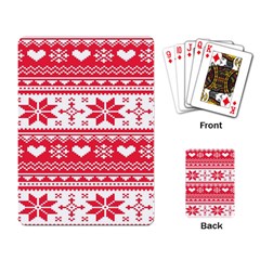 Nordic-seamless-knitted-christmas-pattern-vector Playing Cards Single Design (rectangle) by nateshop