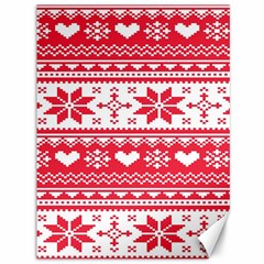 Nordic-seamless-knitted-christmas-pattern-vector Canvas 36  X 48  by nateshop