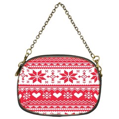 Nordic-seamless-knitted-christmas-pattern-vector Chain Purse (One Side)