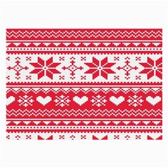 Nordic-seamless-knitted-christmas-pattern-vector Large Glasses Cloth by nateshop