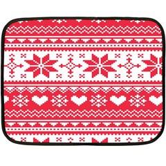 Nordic-seamless-knitted-christmas-pattern-vector Double Sided Fleece Blanket (mini)  by nateshop