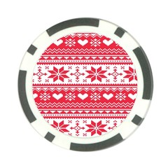 Nordic-seamless-knitted-christmas-pattern-vector Poker Chip Card Guard (10 Pack) by nateshop