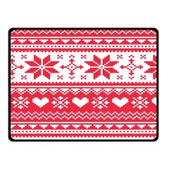 Nordic-seamless-knitted-christmas-pattern-vector Fleece Blanket (Small)