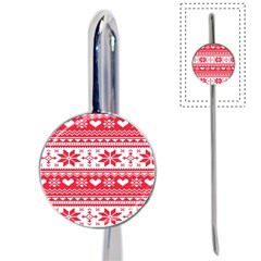 Nordic-seamless-knitted-christmas-pattern-vector Book Mark by nateshop