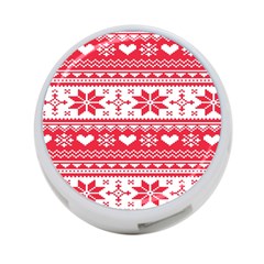 Nordic-seamless-knitted-christmas-pattern-vector 4-port Usb Hub (two Sides) by nateshop