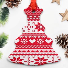 Nordic-seamless-knitted-christmas-pattern-vector Ornament (Christmas Tree) 