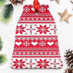 Nordic-seamless-knitted-christmas-pattern-vector Ornament (Bell)