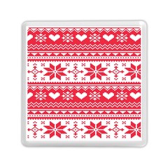 Nordic-seamless-knitted-christmas-pattern-vector Memory Card Reader (Square)