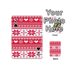 Nordic-seamless-knitted-christmas-pattern-vector Playing Cards 54 Designs (mini) by nateshop