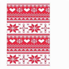 Nordic-seamless-knitted-christmas-pattern-vector Small Garden Flag (Two Sides)