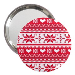 Nordic-seamless-knitted-christmas-pattern-vector 3  Handbag Mirrors