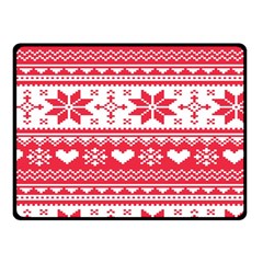 Nordic-seamless-knitted-christmas-pattern-vector Double Sided Fleece Blanket (small)  by nateshop