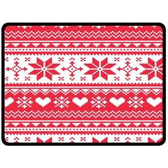 Nordic-seamless-knitted-christmas-pattern-vector Double Sided Fleece Blanket (large)  by nateshop