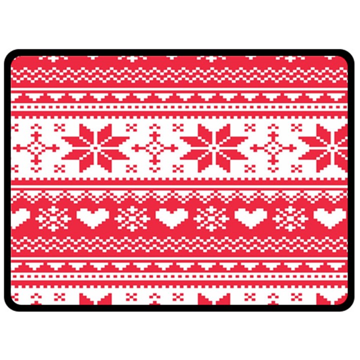 Nordic-seamless-knitted-christmas-pattern-vector Double Sided Fleece Blanket (Large) 