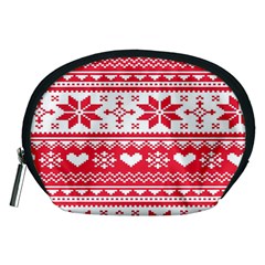 Nordic-seamless-knitted-christmas-pattern-vector Accessory Pouch (medium) by nateshop