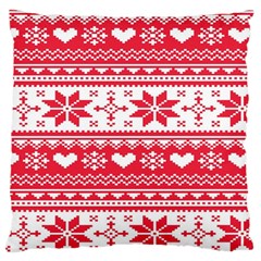 Nordic-seamless-knitted-christmas-pattern-vector Standard Flano Cushion Case (one Side) by nateshop