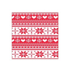 Nordic-seamless-knitted-christmas-pattern-vector Satin Bandana Scarf 22  x 22 