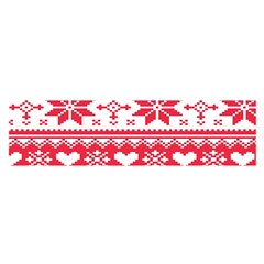 Nordic-seamless-knitted-christmas-pattern-vector Oblong Satin Scarf (16  X 60 ) by nateshop