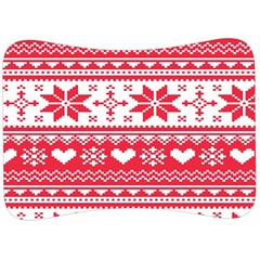 Nordic-seamless-knitted-christmas-pattern-vector Velour Seat Head Rest Cushion by nateshop