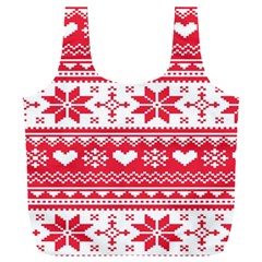 Nordic-seamless-knitted-christmas-pattern-vector Full Print Recycle Bag (XXL)