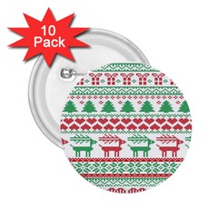 Scandinavian-nordic-christmas-seamless-pattern-vector 2 25  Buttons (10 Pack)  by nateshop