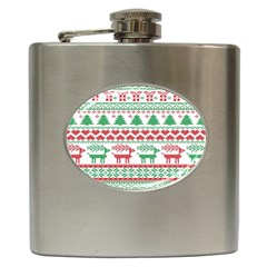 Scandinavian-nordic-christmas-seamless-pattern-vector Hip Flask (6 Oz) by nateshop