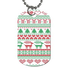 Scandinavian-nordic-christmas-seamless-pattern-vector Dog Tag (two Sides) by nateshop