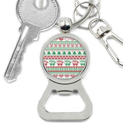 Scandinavian-nordic-christmas-seamless-pattern-vector Bottle Opener Key Chain by nateshop