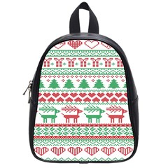 Scandinavian-nordic-christmas-seamless-pattern-vector School Bag (small) by nateshop