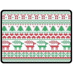 Scandinavian-nordic-christmas-seamless-pattern-vector Fleece Blanket (large)  by nateshop