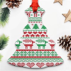 Scandinavian-nordic-christmas-seamless-pattern-vector Christmas Tree Ornament (two Sides) by nateshop