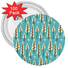 Vector-white-cartoon-trees-pattern 3  Buttons (100 Pack)  by nateshop