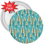 Vector-white-cartoon-trees-pattern 3  Buttons (100 pack)  Front