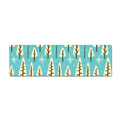 Vector-white-cartoon-trees-pattern Sticker (bumper) by nateshop