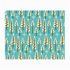 Vector-white-cartoon-trees-pattern Small Glasses Cloth (2 Sides) by nateshop