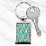 Vector-white-cartoon-trees-pattern Key Chain (Rectangle) Front