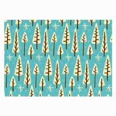 Vector-white-cartoon-trees-pattern Large Glasses Cloth by nateshop