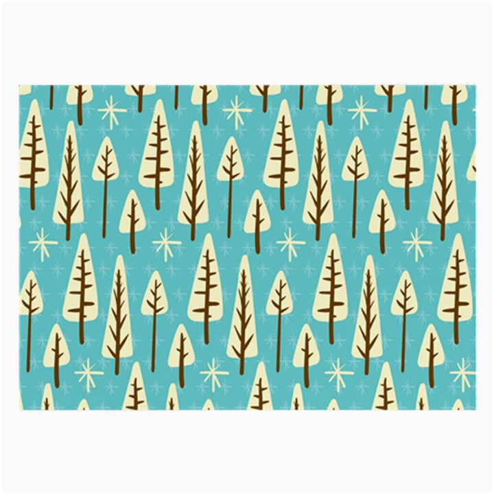 Vector-white-cartoon-trees-pattern Large Glasses Cloth