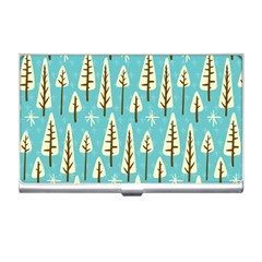 Vector-white-cartoon-trees-pattern Business Card Holder by nateshop