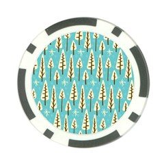 Vector-white-cartoon-trees-pattern Poker Chip Card Guard (10 Pack) by nateshop