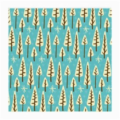 Vector-white-cartoon-trees-pattern Medium Glasses Cloth by nateshop