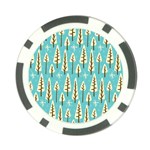 Vector-white-cartoon-trees-pattern Poker Chip Card Guard Front