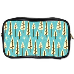 Vector-white-cartoon-trees-pattern Toiletries Bag (one Side)